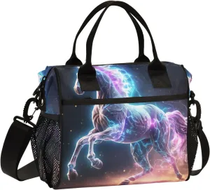Women Cooler Bags Lunch Bag Reusable Insulated Lunch Bags Horse Myth 2 Crossbody with Shoulder Strap Adults S