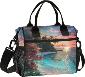 Women Cooler Bags Lunch Bag Reusable Insulated Lunch Bags Sea Myth Crossbody with Shoulder Strap Adults S