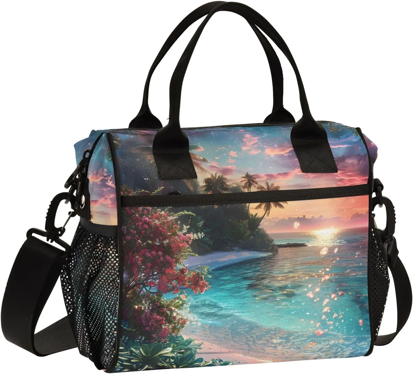 Women Cooler Bags Lunch Bag Reusable Insulated Lunch Bags Sea Myth Crossbody with Shoulder Strap Adults S