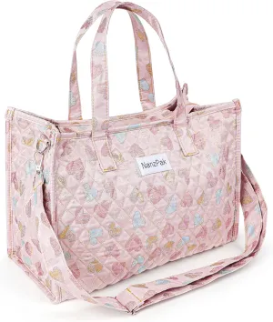 women's handbag in gold silk jacquard fabric quilted Lightweight Foldable Suitable for everyday casual
