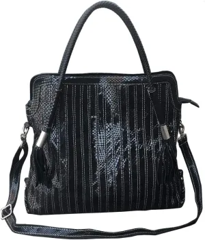 Women’s Multicolor Boston Bag Genuine Leather Colorful Large Tote Handbag Purse
