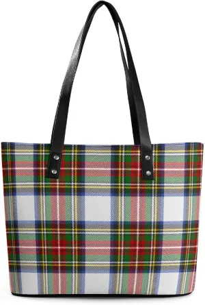 Wooden Wood Planks Large Capacity Portable Leather Handbag