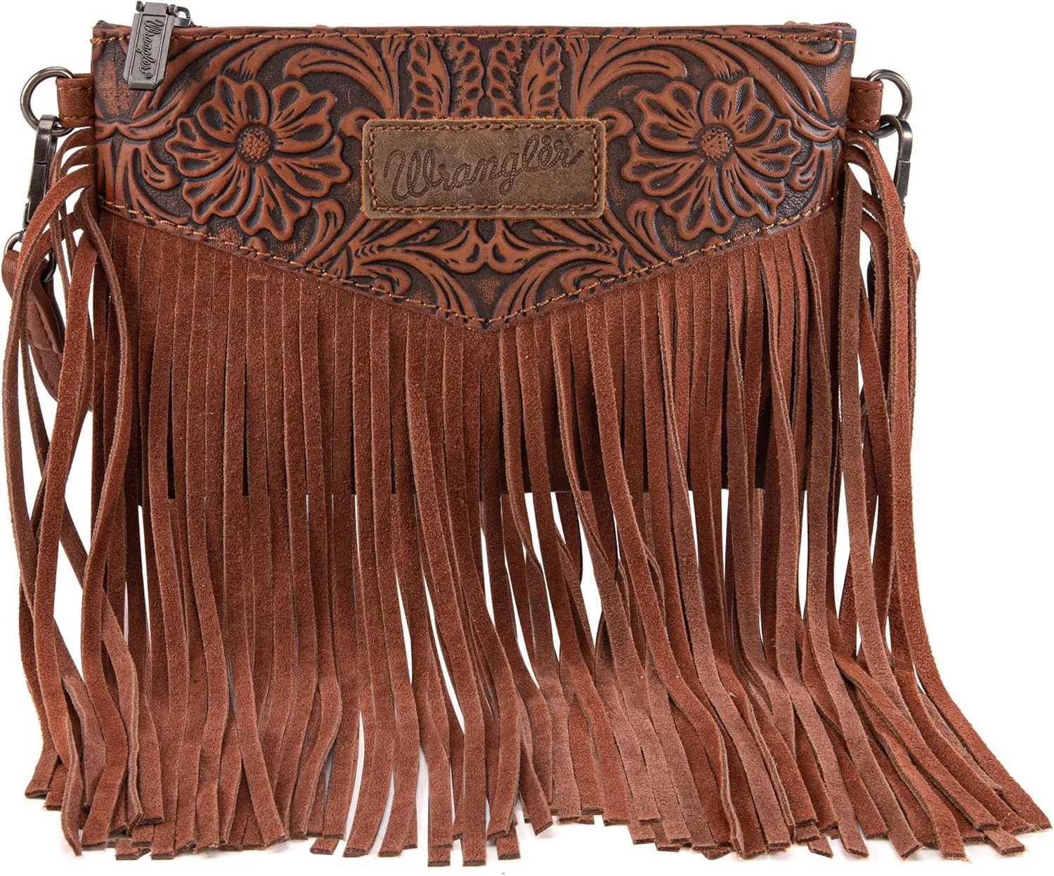 Wrangler Crossbody Small Purse for Women Wristlet Fringe Bag Western Purse