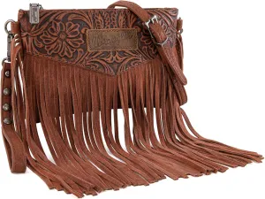 Wrangler Crossbody Small Purse for Women Wristlet Fringe Bag Western Purse