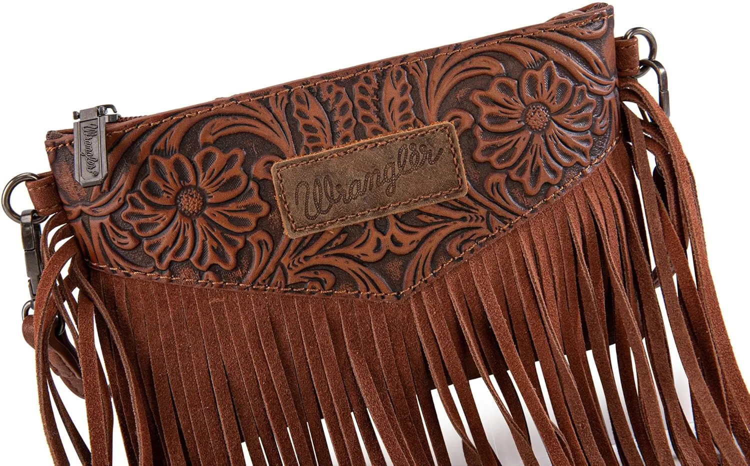 Wrangler Crossbody Small Purse for Women Wristlet Fringe Bag Western Purse