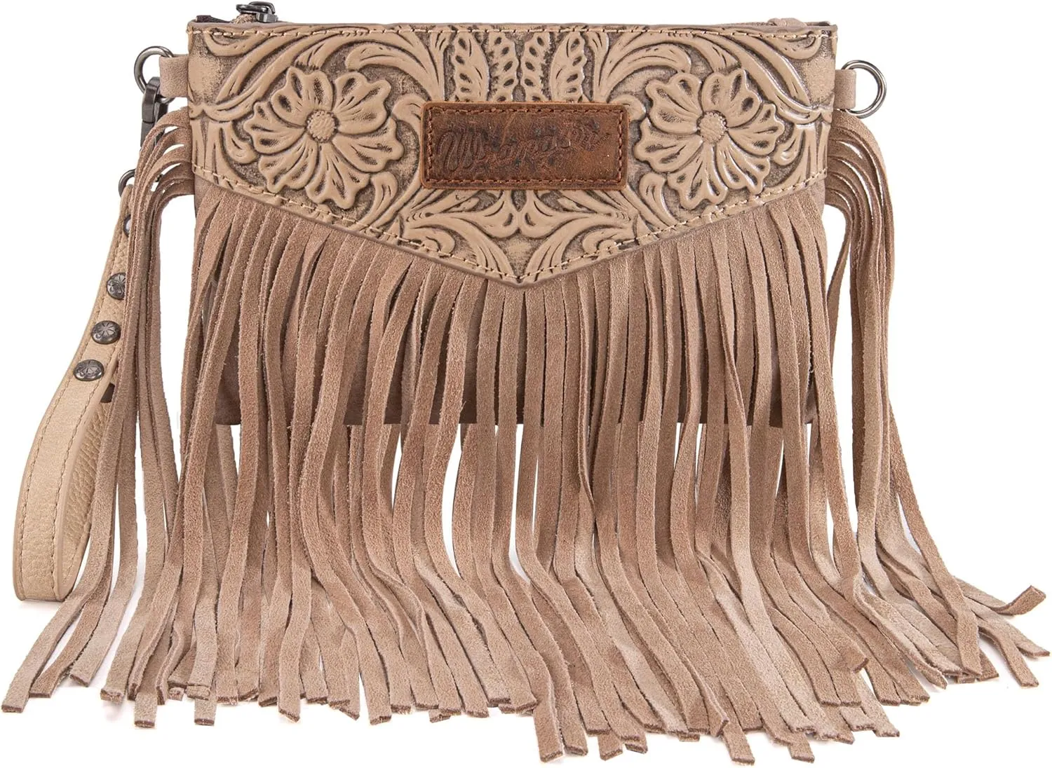 Wrangler Crossbody Small Purse for Women Wristlet Fringe Bag Western Purse