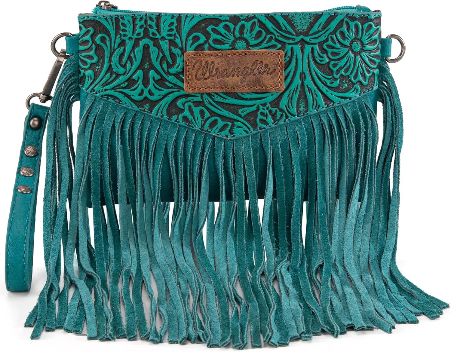 Wrangler Crossbody Small Purse for Women Wristlet Fringe Bag Western Purse