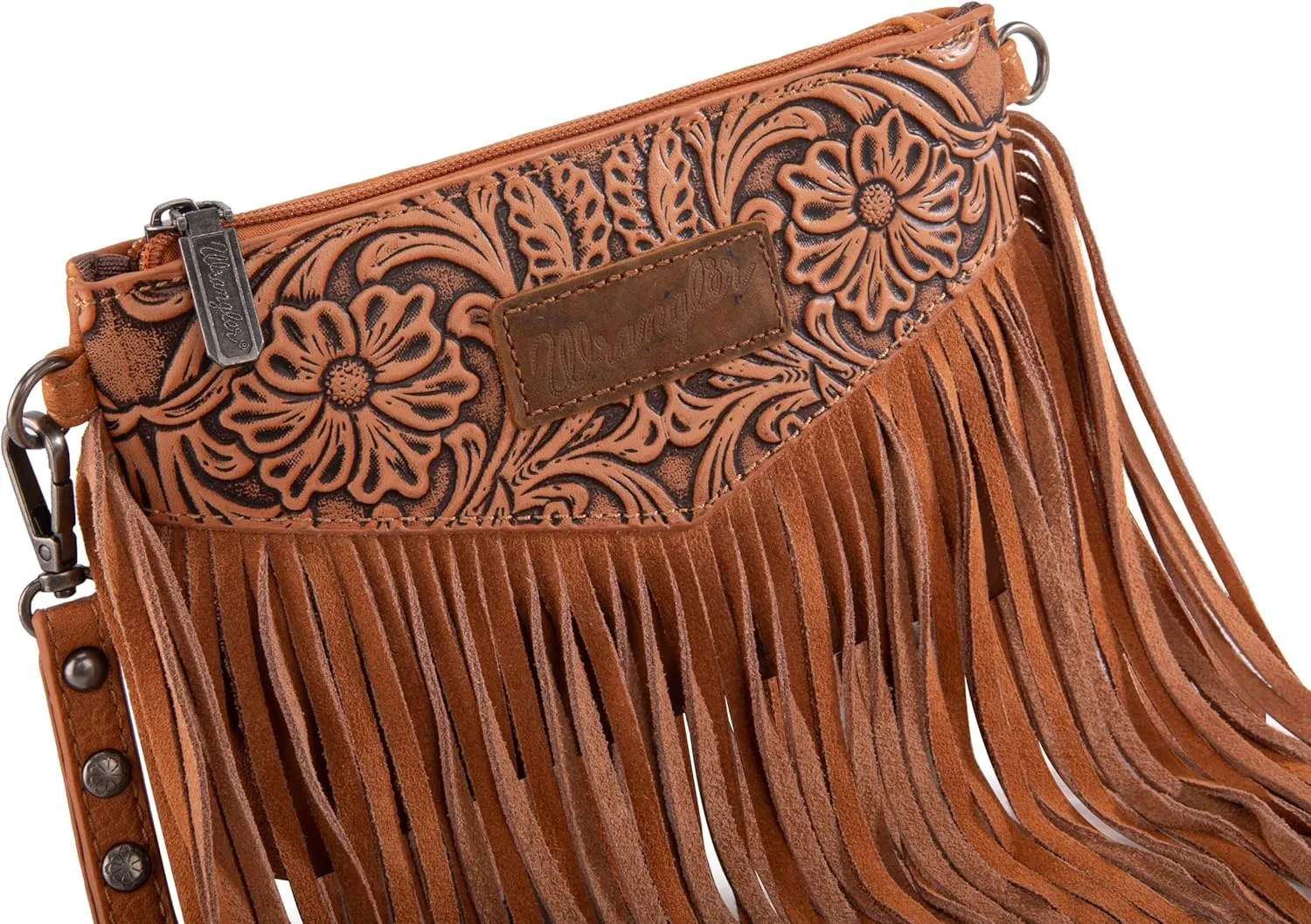 Wrangler Crossbody Small Purse for Women Wristlet Fringe Bag Western Purse