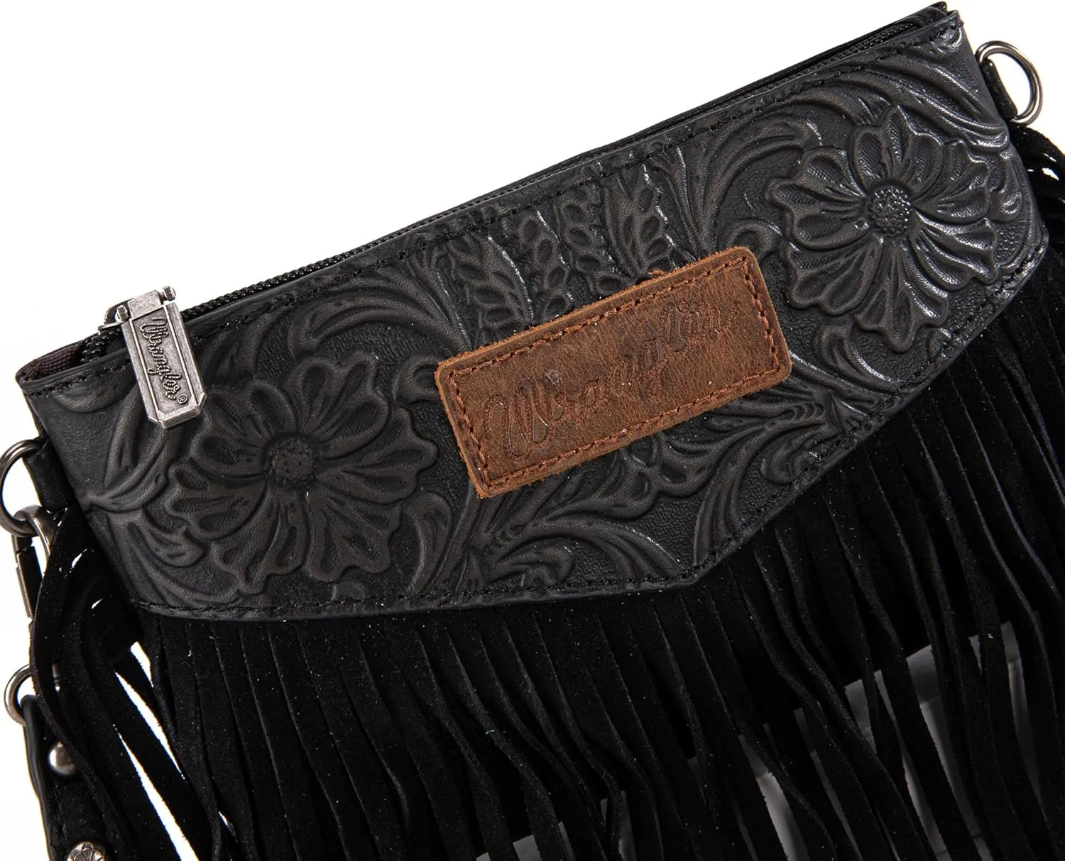 Wrangler Crossbody Small Purse for Women Wristlet Fringe Bag Western Purse