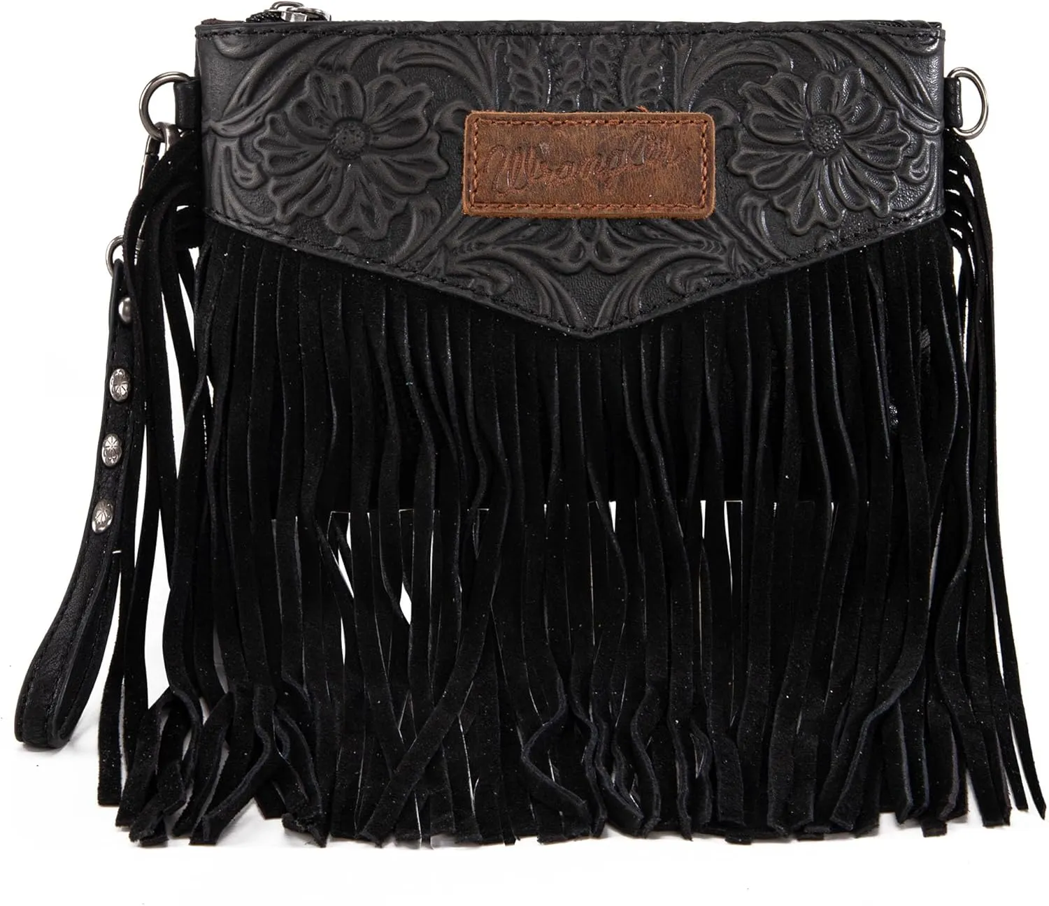 Wrangler Crossbody Small Purse for Women Wristlet Fringe Bag Western Purse