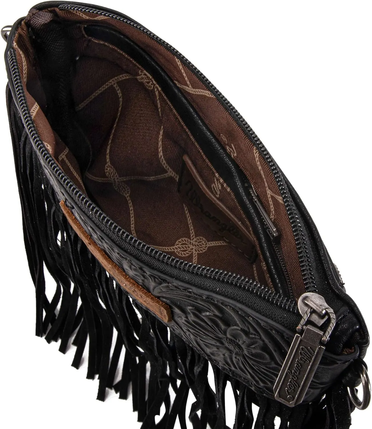 Wrangler Crossbody Small Purse for Women Wristlet Fringe Bag Western Purse