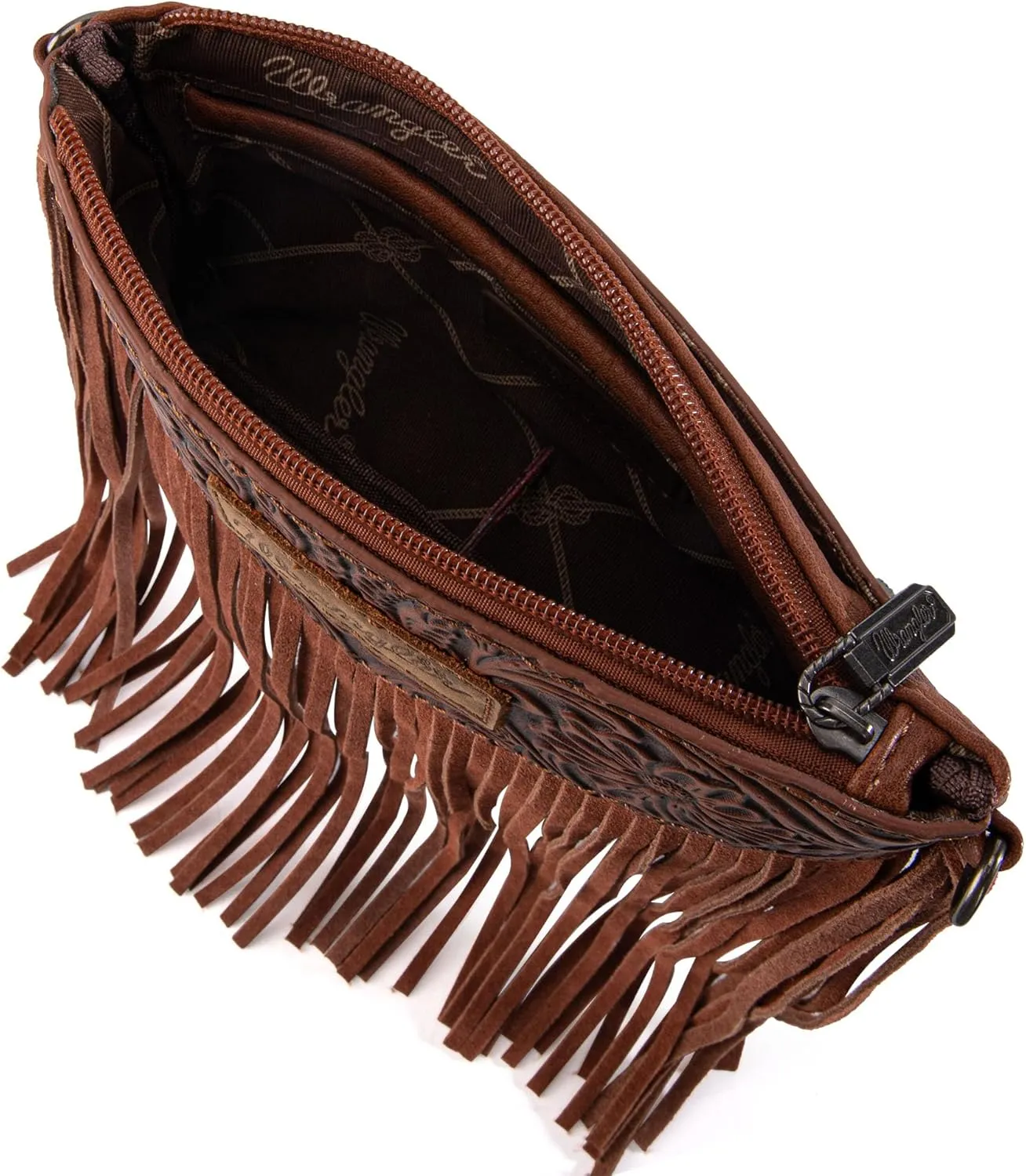 Wrangler Crossbody Small Purse for Women Wristlet Fringe Bag Western Purse