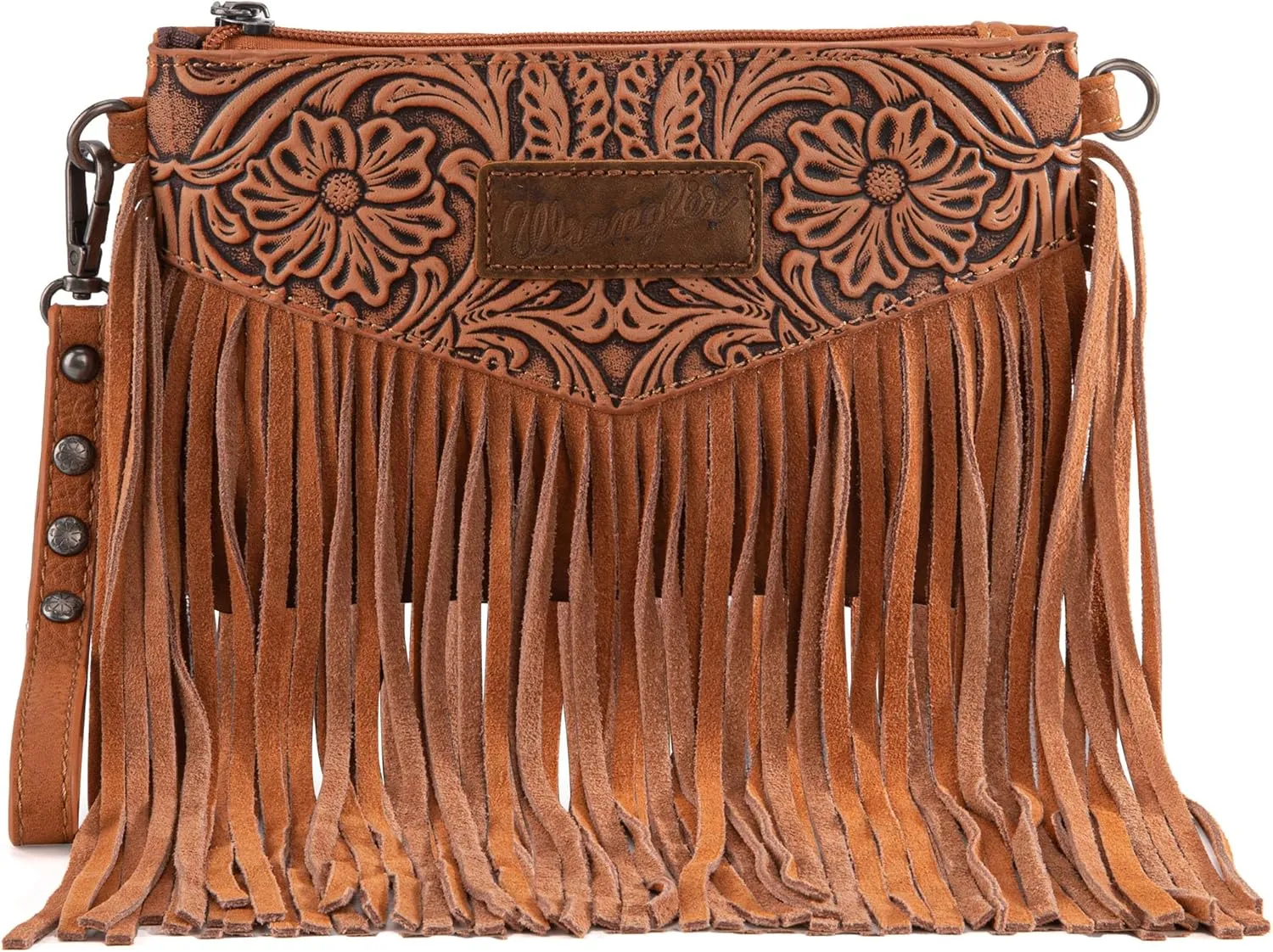 Wrangler Crossbody Small Purse for Women Wristlet Fringe Bag Western Purse