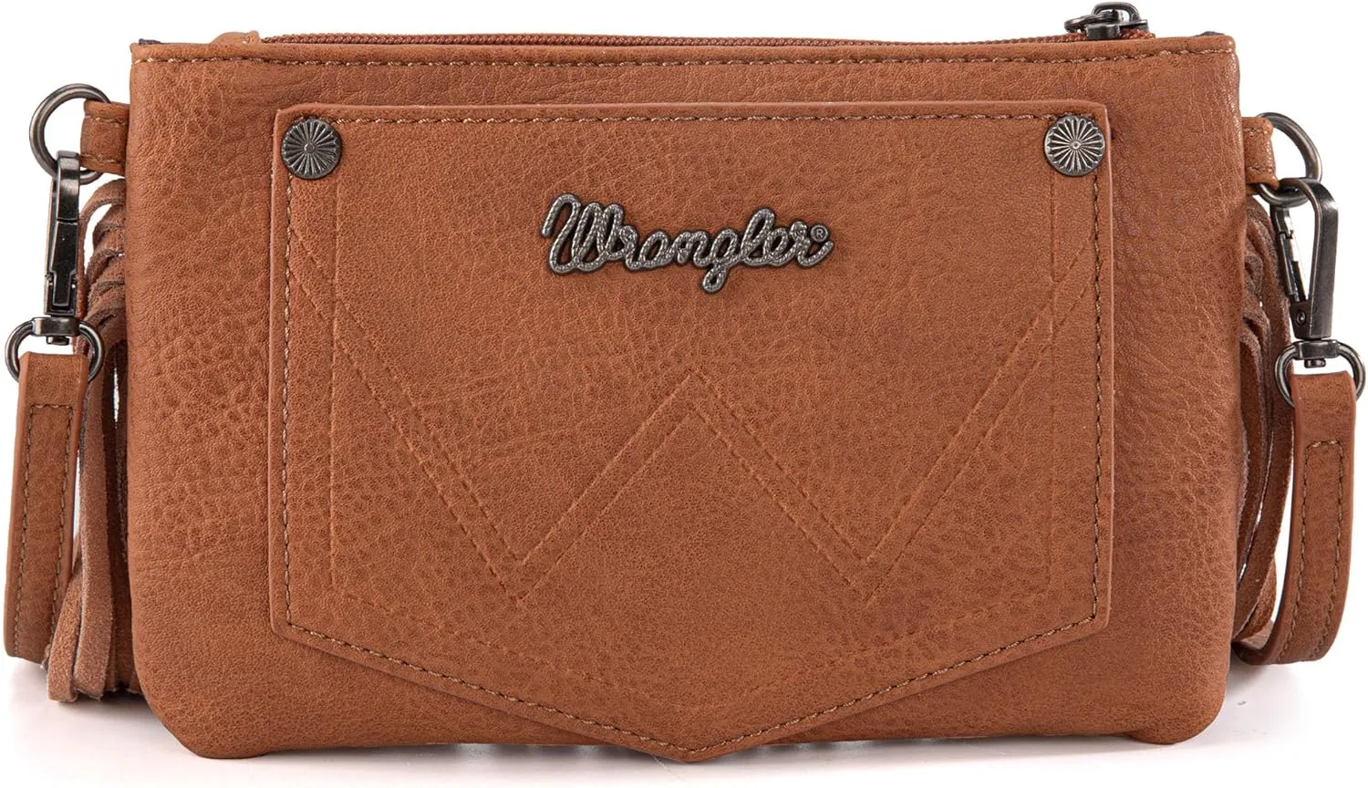 Wrangler Crossbody Small Purse for Women Wristlet Fringe Bag Western Purse