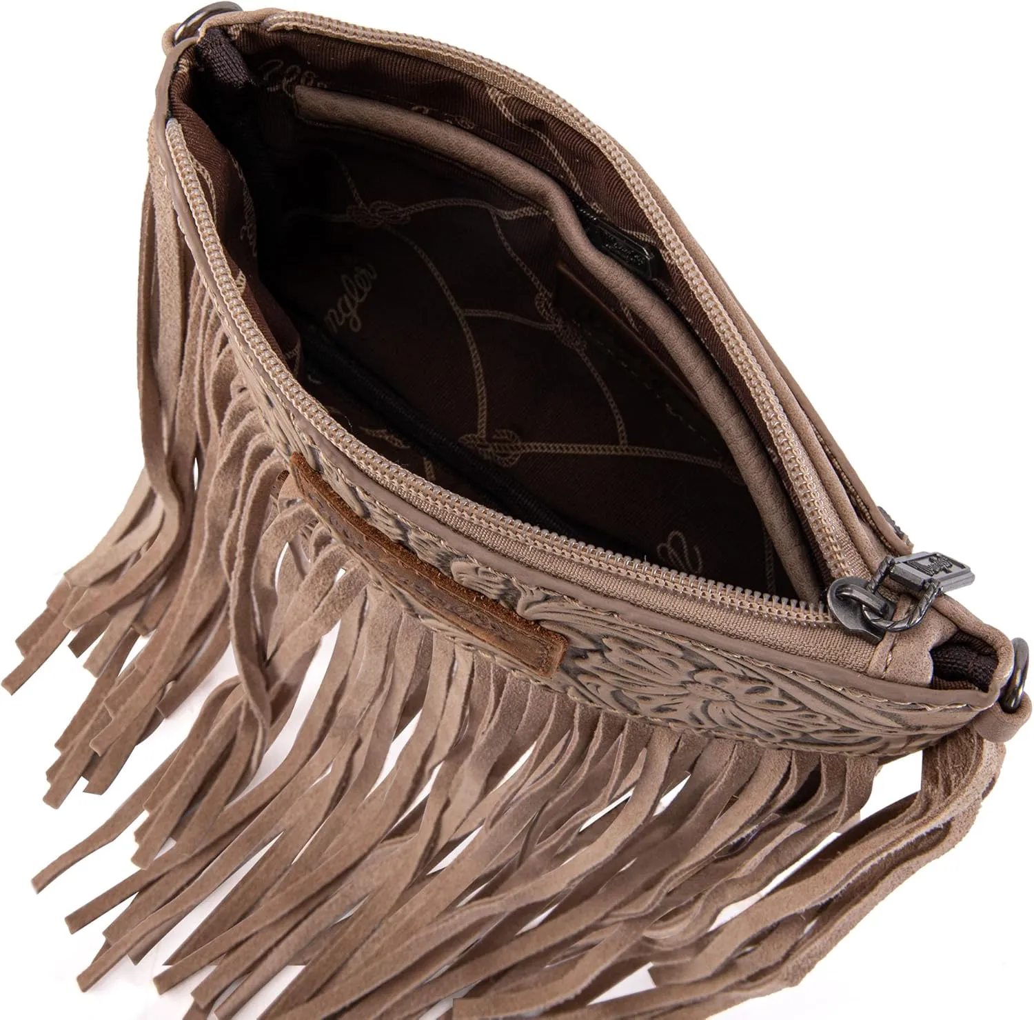Wrangler Crossbody Small Purse for Women Wristlet Fringe Bag Western Purse