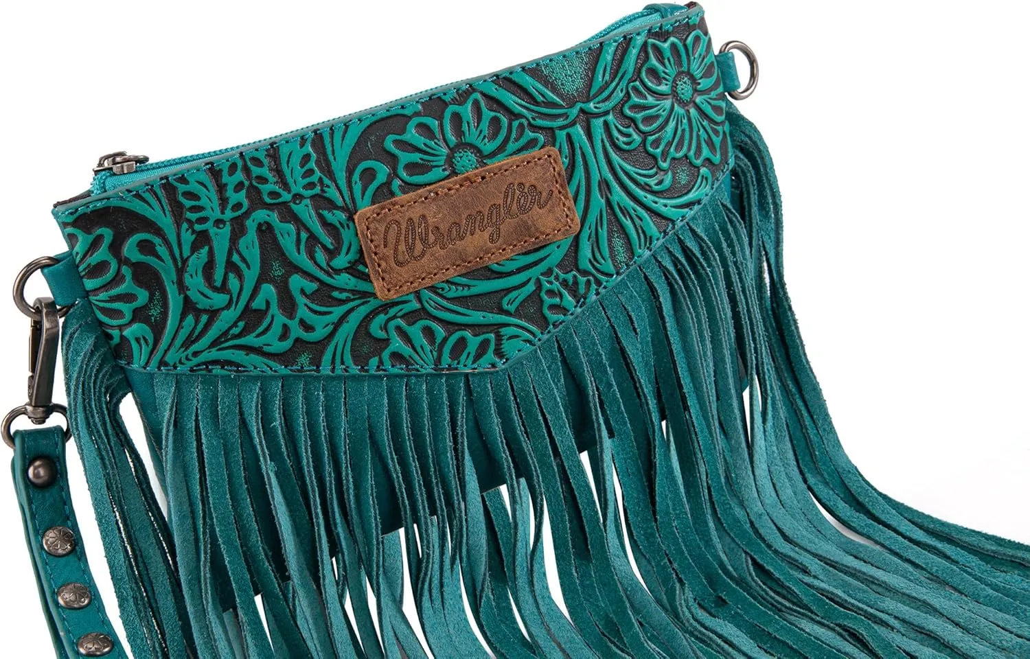 Wrangler Crossbody Small Purse for Women Wristlet Fringe Bag Western Purse