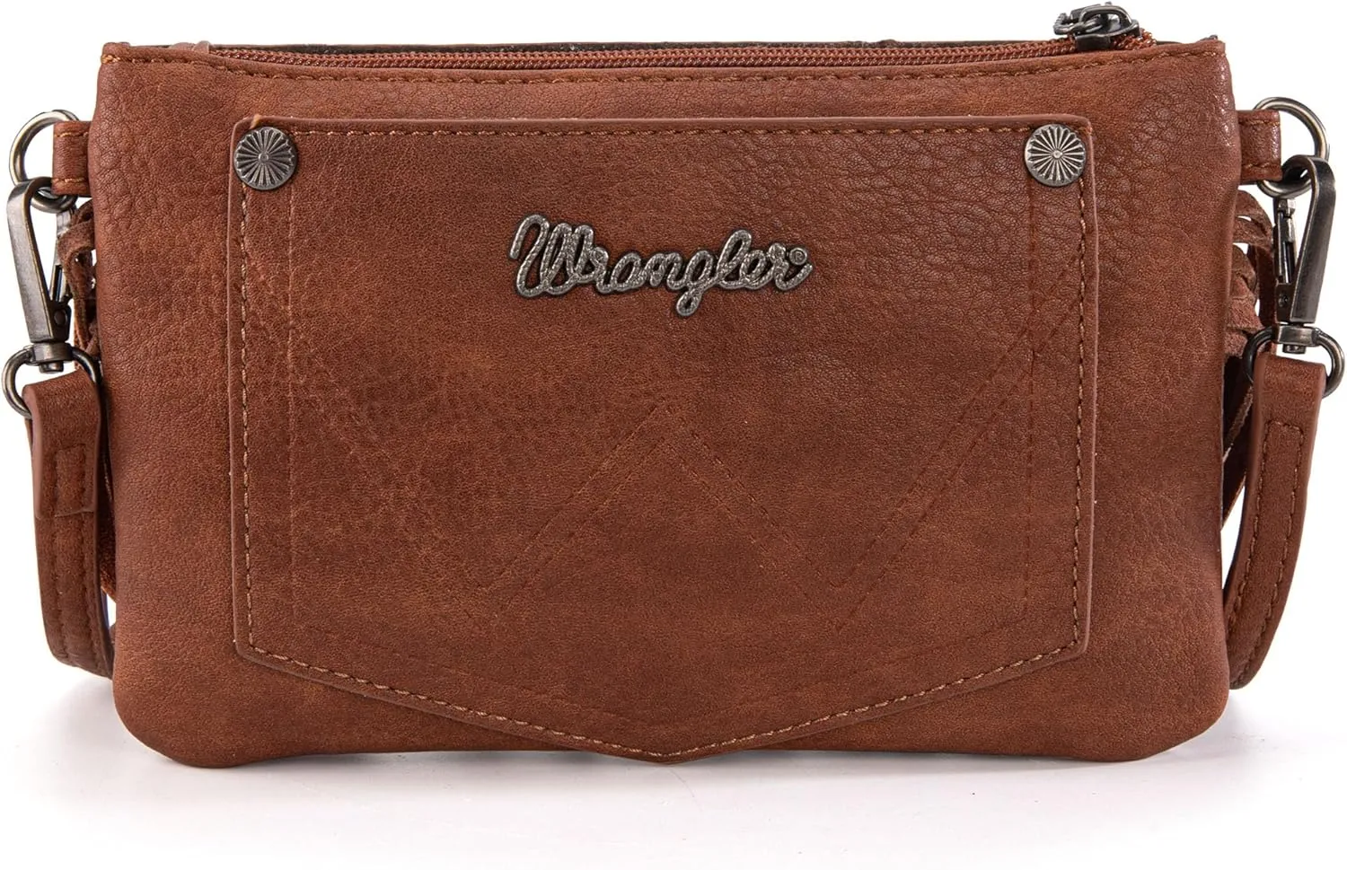 Wrangler Crossbody Small Purse for Women Wristlet Fringe Bag Western Purse