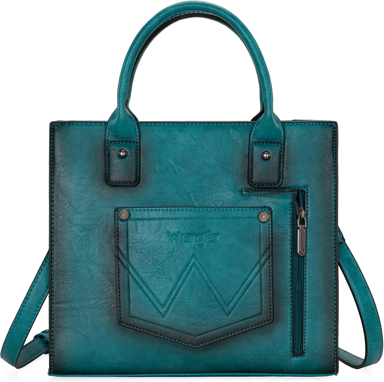 Wrangler Tote Bag for Women Western Cowhide Purse and Wallet Set