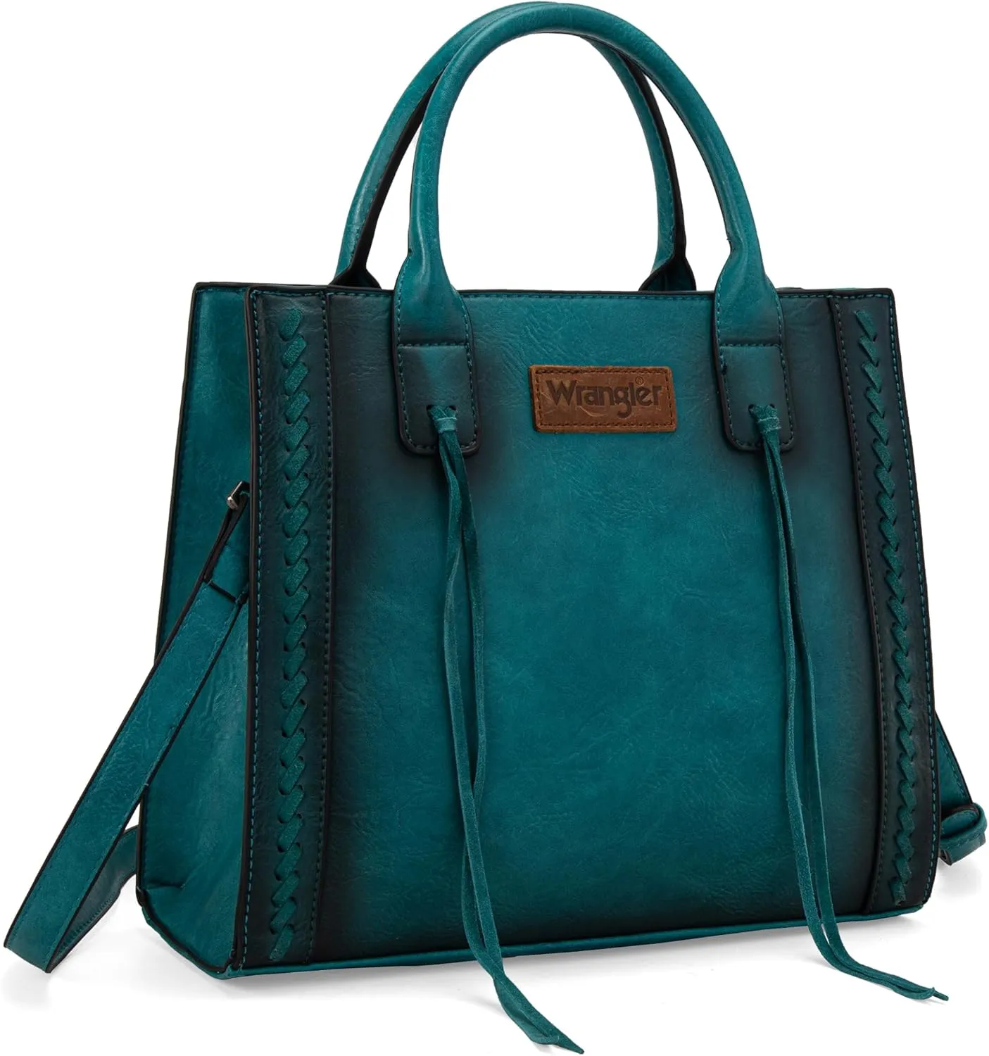 Wrangler Tote Bag for Women Western Cowhide Purse and Wallet Set