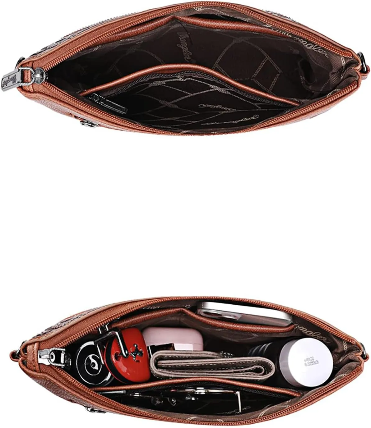 Wrangler Western Cowhide Crossbody Bags for Women Clutch Wristlet Purse