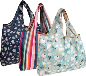 Wrapables Eco-Friendly Large Nylon Reusable Shopping Bags (Set of 3)