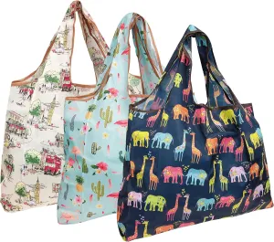 Wrapables Eco-Friendly Large Nylon Reusable Shopping Bags (Set of 3)