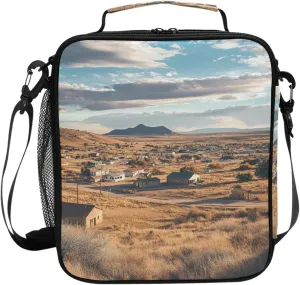 Wudan Indian Villages in New Mexico Insulated Boys Lunch Boxes Crossbody Teens Lunch Cooler Bag for Outdoor Travel
