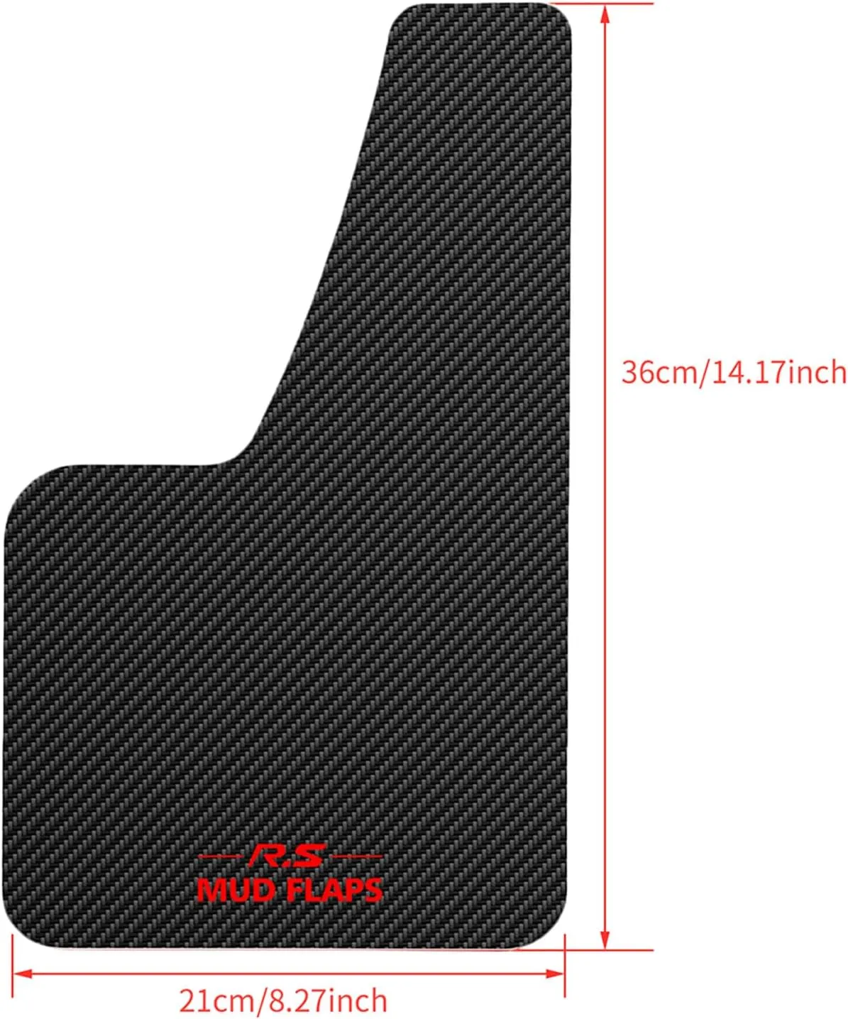 XUKEY 4pcs Black Universal Mudflaps for Car SUV Van Hatchback UTV ATV Front Rear Mud Flaps Splash Guards Fender Flares Mudguard with Hardware 14.17''x 8.27''("R.S MUD Flaps Logo)
