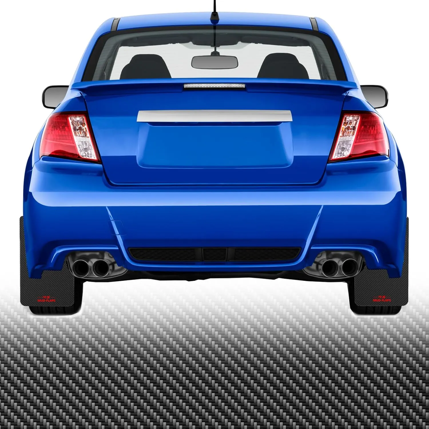 XUKEY 4pcs Black Universal Mudflaps for Car SUV Van Hatchback UTV ATV Front Rear Mud Flaps Splash Guards Fender Flares Mudguard with Hardware 14.17''x 8.27''("R.S MUD Flaps Logo)