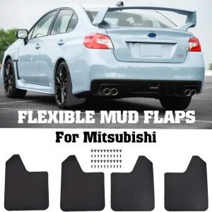 XUKEY Rally Wide Body Mud Flaps for Mitsubishi Lancer Evolution EVO X Outlander Pajero Mini Shogun L200 Splash Guards Mudflaps Mudguards W/Clips
