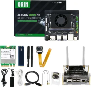 Yahboom Jetson Orin NX 16GB RAM AI 157TOPS Development Kit IMX219 CSI Camera 256GB SSD for ROS2 Programming Support Super Update (Orin NX 16GB Came Adv Kit)