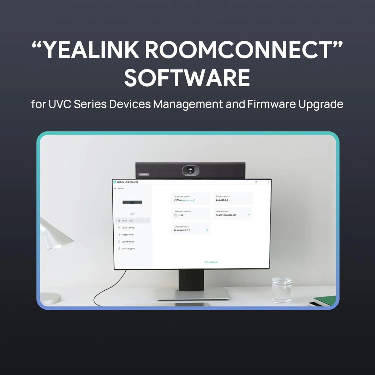 Yealink 4K USB Video Conference Camera - 120° Wide Angle, Microphone, Speaker, Auto Framing, for PC Meetings, Microsoft Teams & Zoom