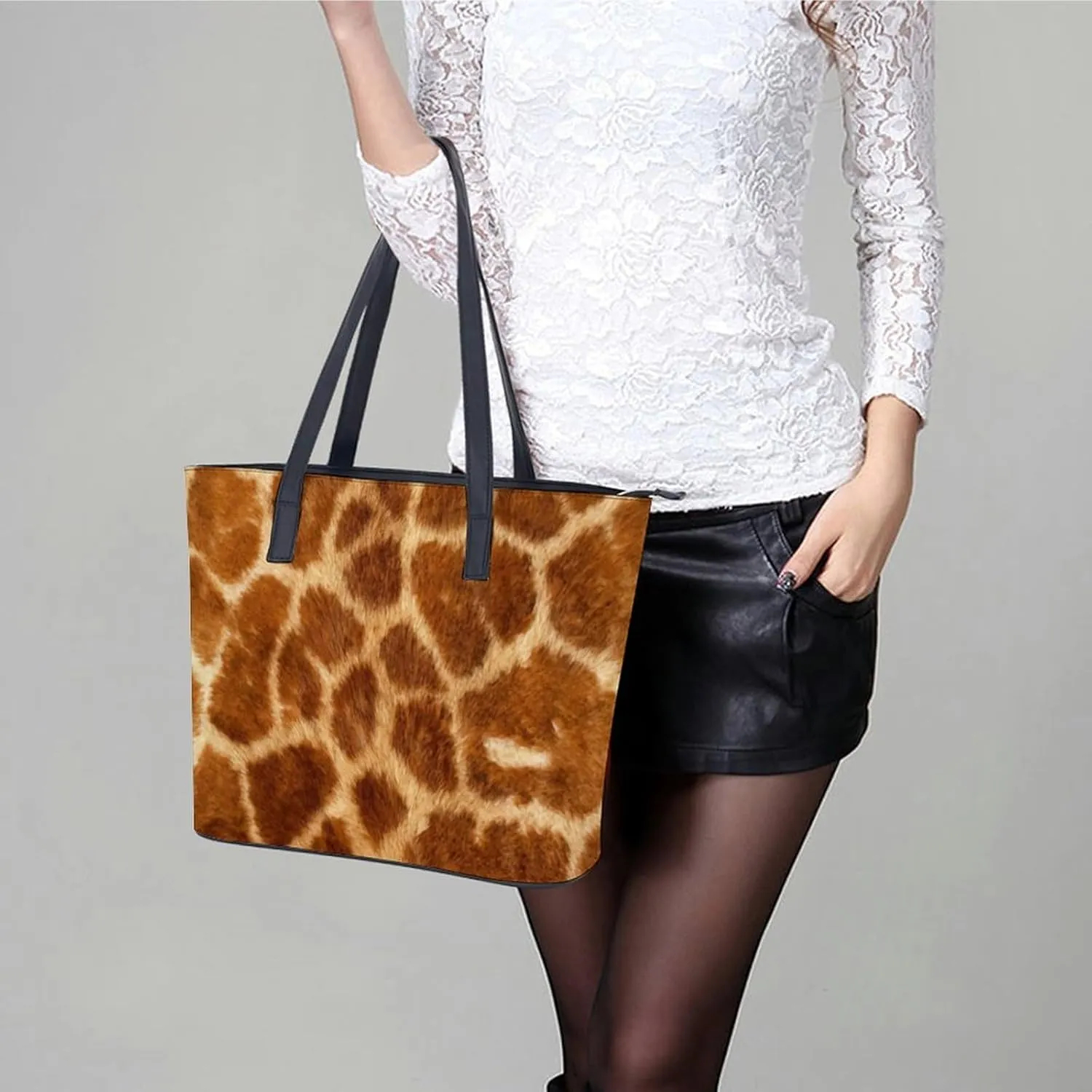 Yellow Classic Rubber Duck Large Capacity Portable Leather Handbag