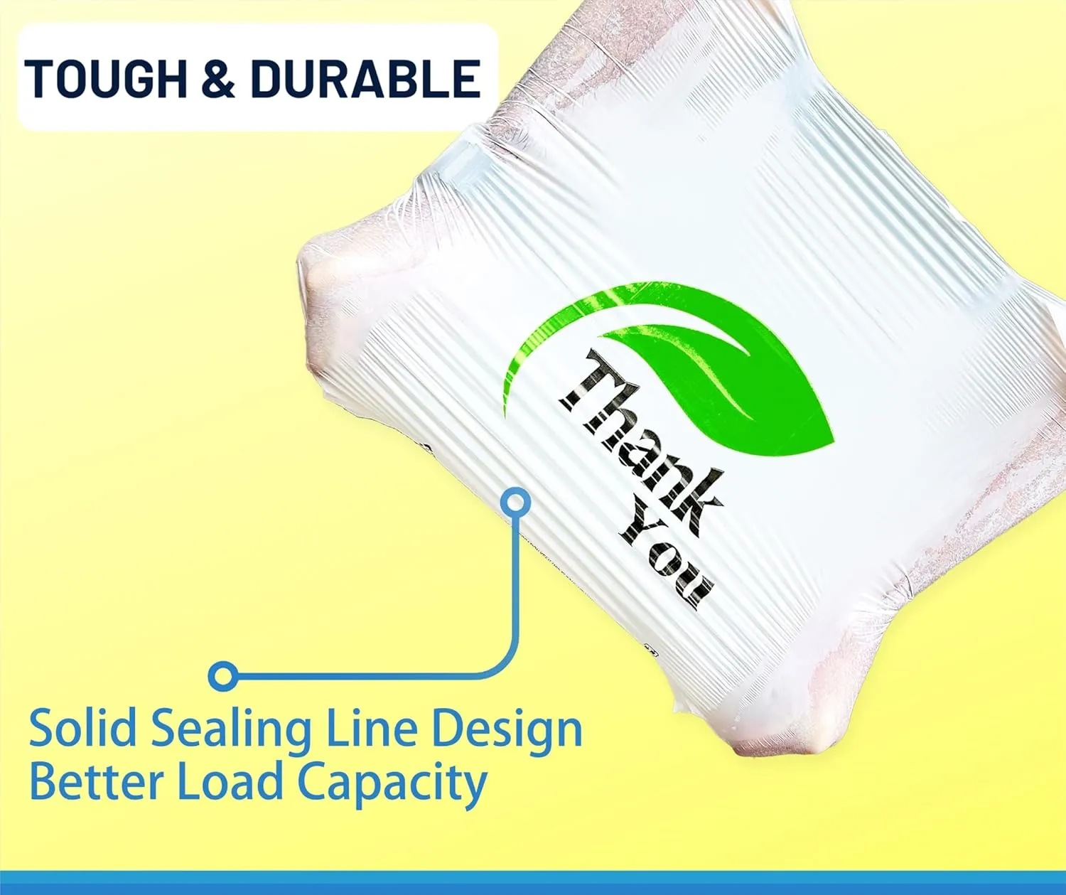 YoYoRain. 1000 Count Thank You Bags - T-Shirt Bags with Handles for Retail Shopping and Disposable Supermarket Use