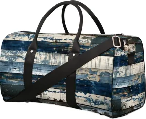 Yzrwebo Old Wooden Planks Travel Duffle Bag for Men Women Woodgrain Texture Overnight Weekender Bag Foldable Travel Duffel Bag Large Sports Gym Bag Waterproof Luggage Tote Bag Tear Resistant