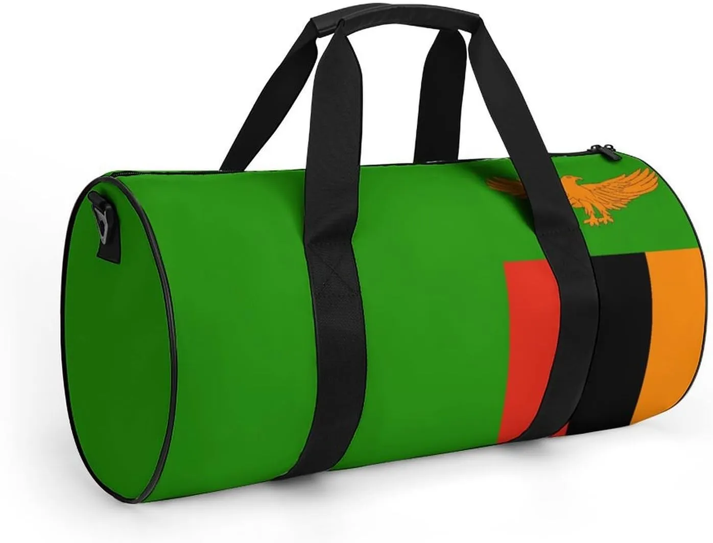 Zambia Flag Gym Bag for Girls Boys Sports Duffel with Wet Pocket Travel Weekender