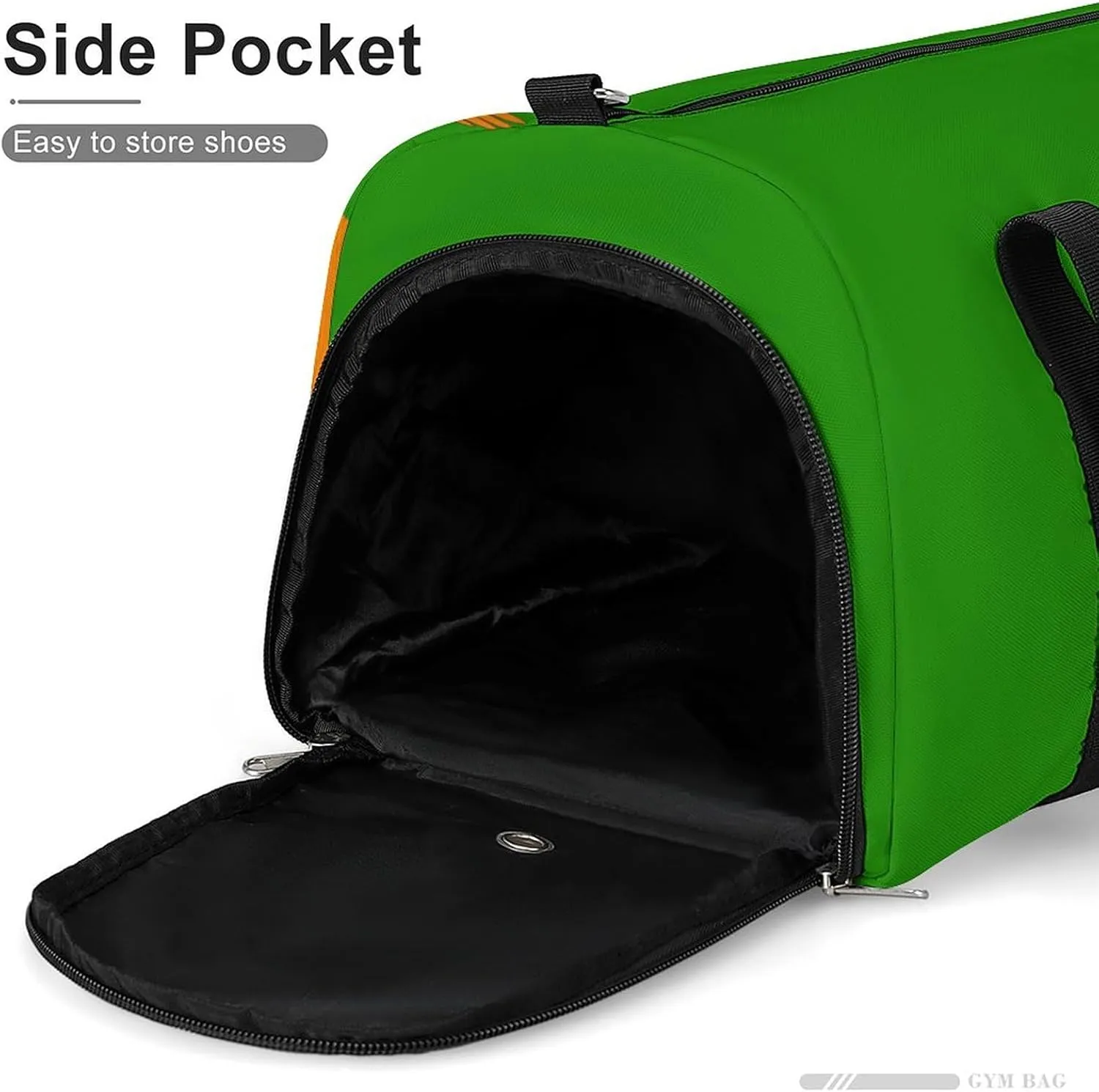Zambia Flag Gym Duffel for Boys Girls with Shoe Compartment Travel Weekender