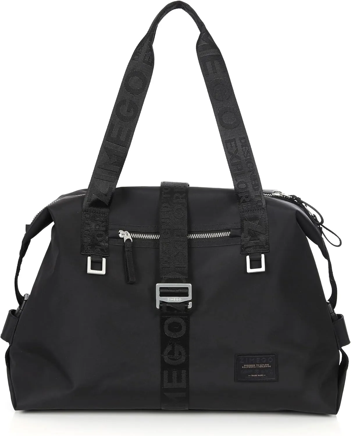 ZIMEGO Weekender Duffel Bag – Versatile Crossbody for Travel and Gym Tote, Black