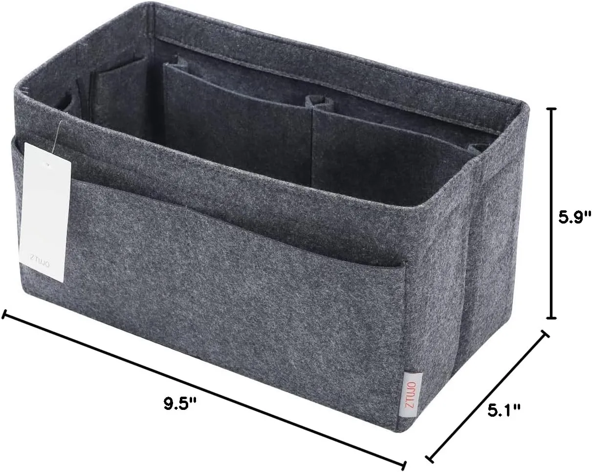 ZTUJO Felt Purse Organizer, Multi Pocket Bag in Bag Organizer For Tote & Handbag Shaper, Speedy 30, Speedy 35 and Speedy 40