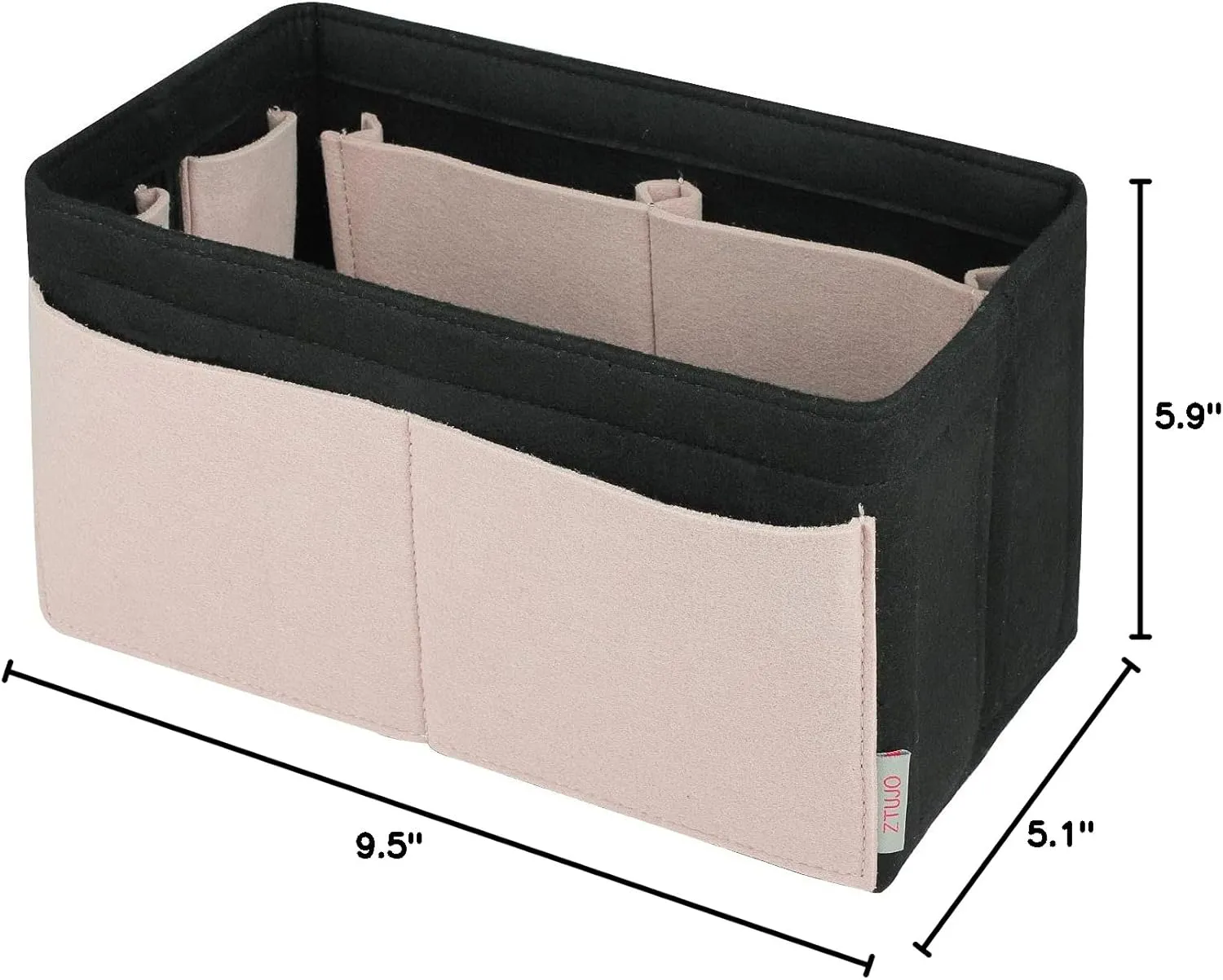 ZTUJO Felt Purse Organizer, Multi Pocket Bag in Bag Organizer For Tote & Handbag Shaper, Speedy 30, Speedy 35 and Speedy 40