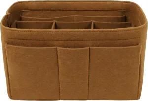 ZTUJO Purse Organizer Insert, Felt Bag Organizer For Handbag Purse Organizer,13 Colors, 6 Size (Medium, Light Coffee)