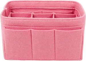 ZTUJO Purse Organizer Insert, Felt Bag Organizer For Handbag Purse Organizer,13 Colors, 6 Size (Small, Light Pink)