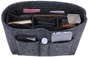 ZTUJO Purse Organizer Insert, Felt Bag Organizer For Handbag Purse Organizer,13 Colors, 6 Size (X-Large, Grey)